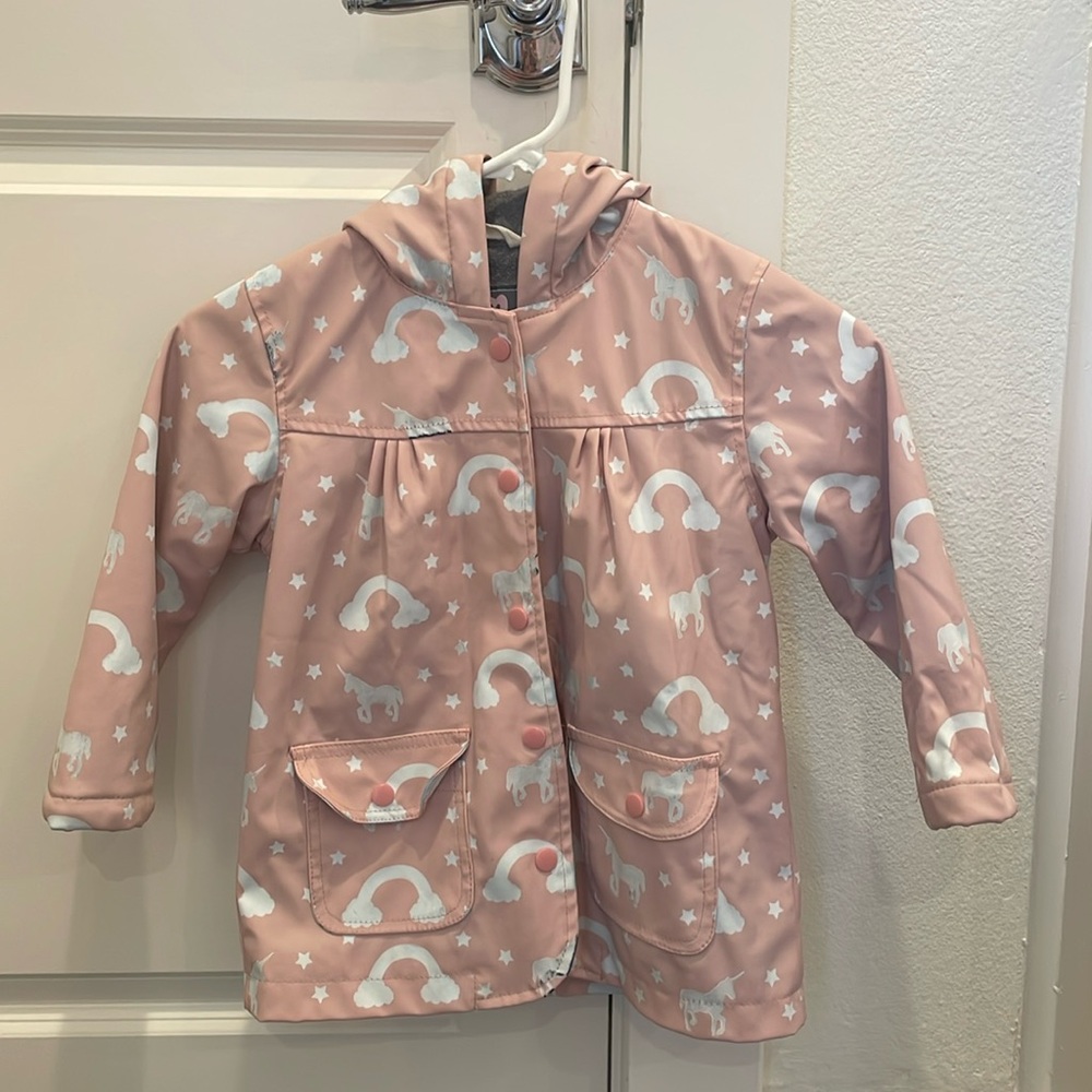 Fleece lined girls rain jacket. 4